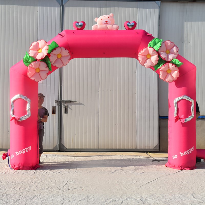 丰都粉色婚礼拱门